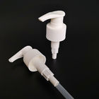 In stock 28 410 white plastic ribbed thread screw auto locked lotion pump