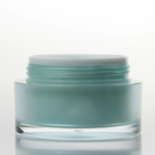 Stock Empty 30g New Style Green Face Cream Acrylic Cosmetic Jar with Skin Care Cream