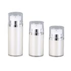 50ml 80ml Acrylic Lotion Airless Bottle Pearlescent White Color
